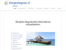 Tablet Screenshot of kiesjevliegreis.nl